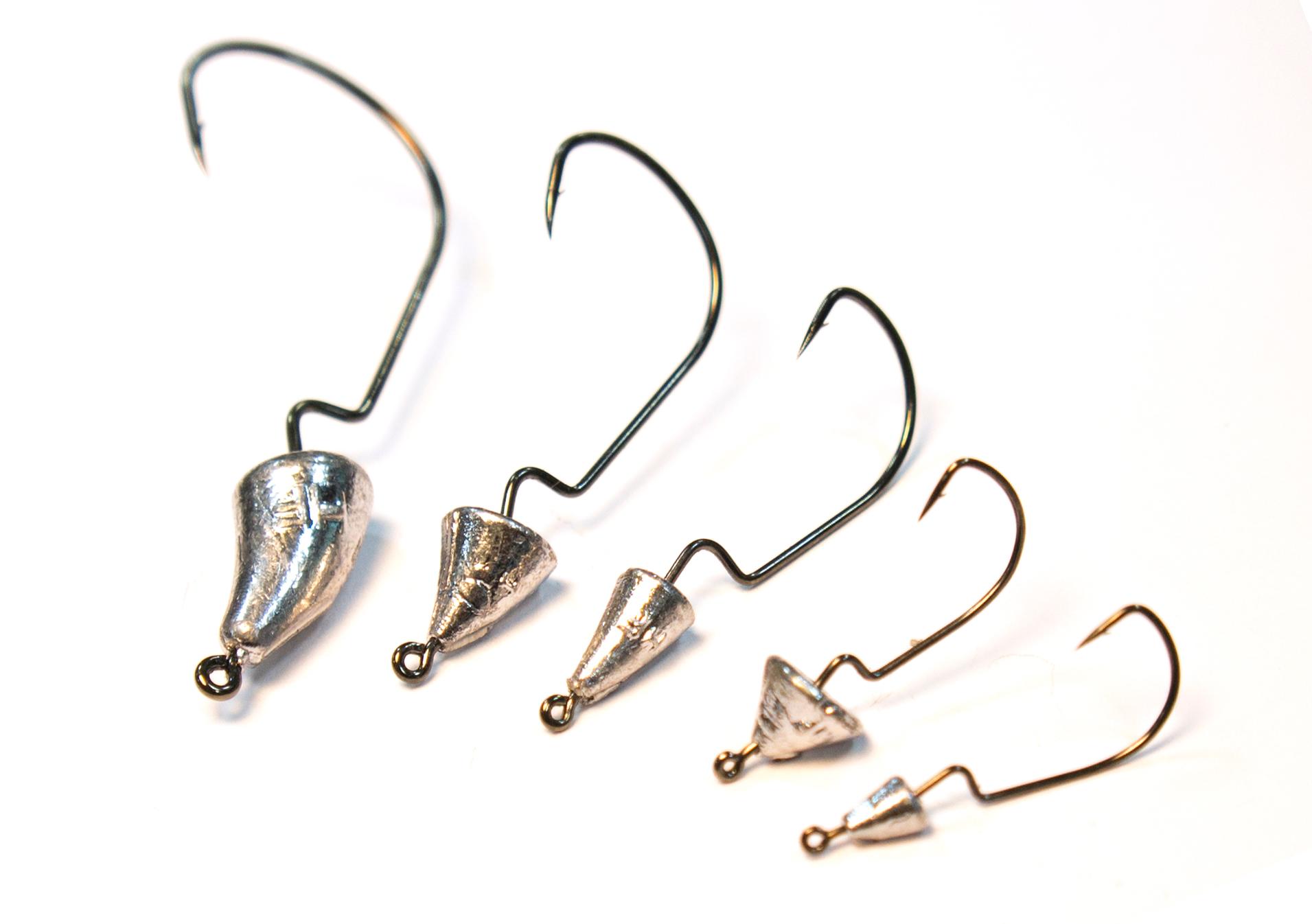 Джиг-головки на офсетном крючке