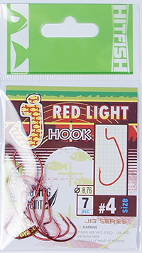 картинка Офсетный крючок HITFISH J-Red Ligth Hook  от производителя Hitfish