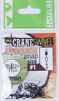 картинка Застежка с вертлюгом HITFISH Bras Crane Swivel with Easylock Snap от производителя Hitfish