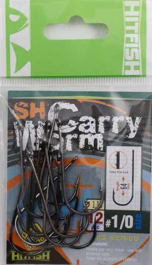 картинка Одинарный крючок SH Carry Worm от производителя Hitfish