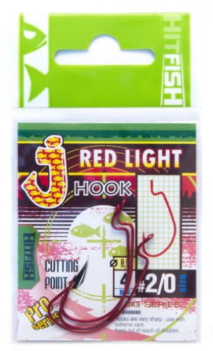 картинка Offset Hook HITFISH J-Red Ligth Hook от производителя Hitfish