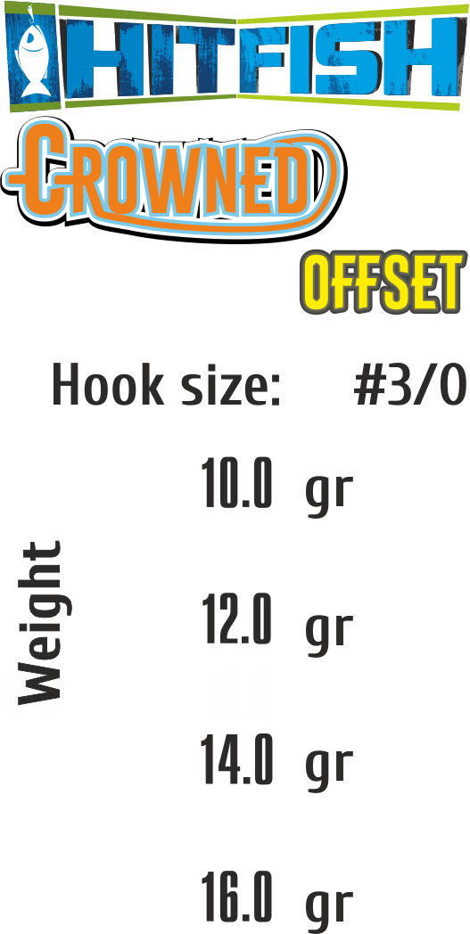 картинка Джиг-головка на офсетном крючке HITFISH Crowned Offset от производителя Hitfish