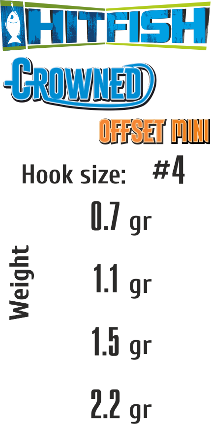картинка Джиг-головка на офсетном крючке Crowned offset mini от производителя Hitfish